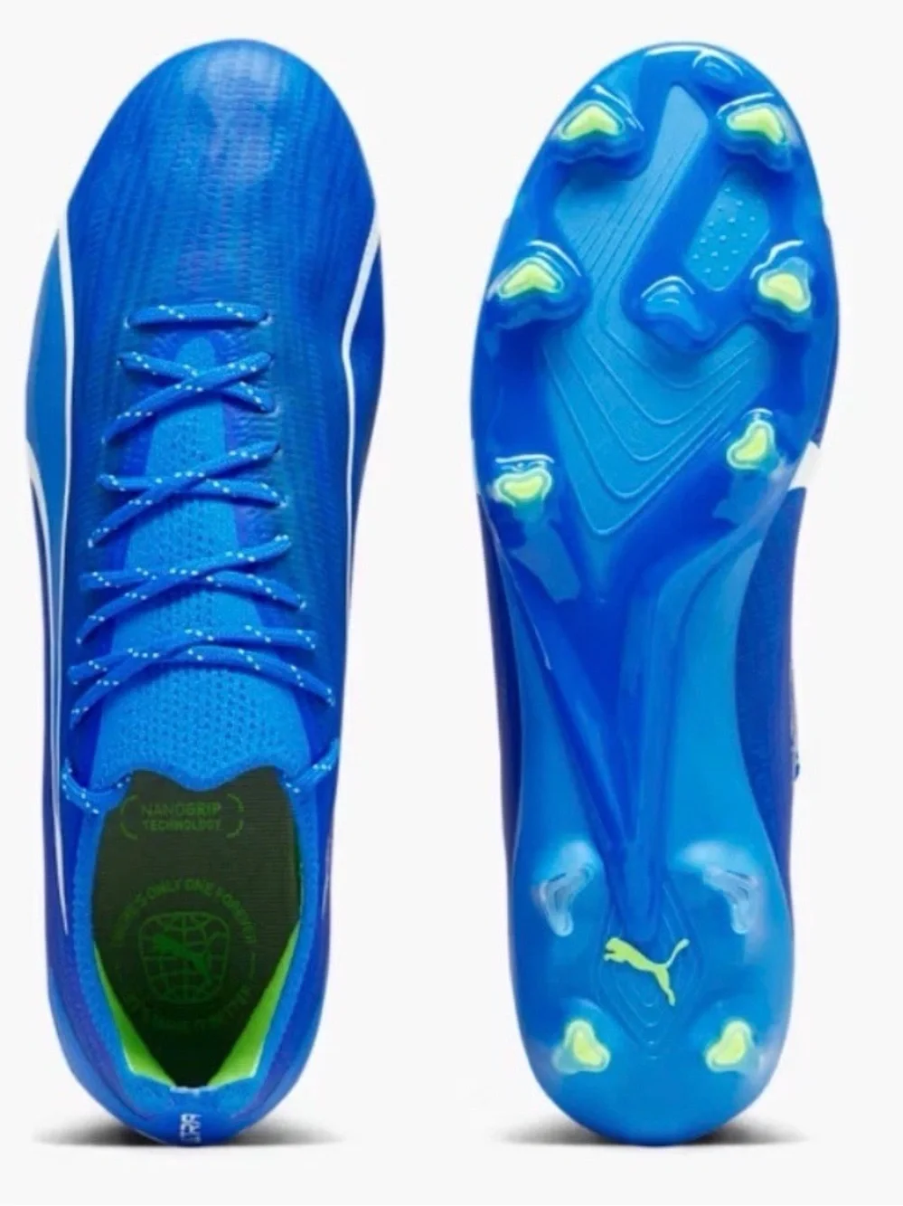 Puma Men's Blue/White Firm-Ground Soccer Cleats